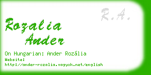 rozalia ander business card